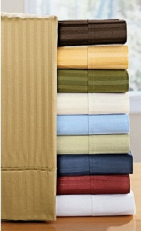 1000 Thread Count Attached Waterbed Sheet Sets (Style: Stripe)