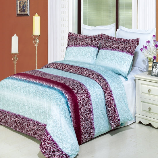 Kimberly Printed 100% Cotton 3-Piece Duvet Cover Set