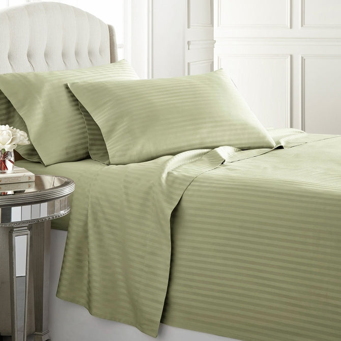 600 Thread Count Attached Waterbed Sheet Sets (Style: Stripe)
