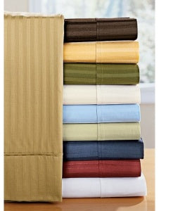 1500TC 8PC Bed in a Bag with Goose Down Comforter (Style: Stripe)