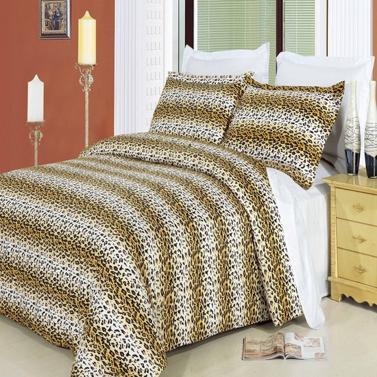 Cheetah 100% Cotton 3-Piece Duvet Cover Set