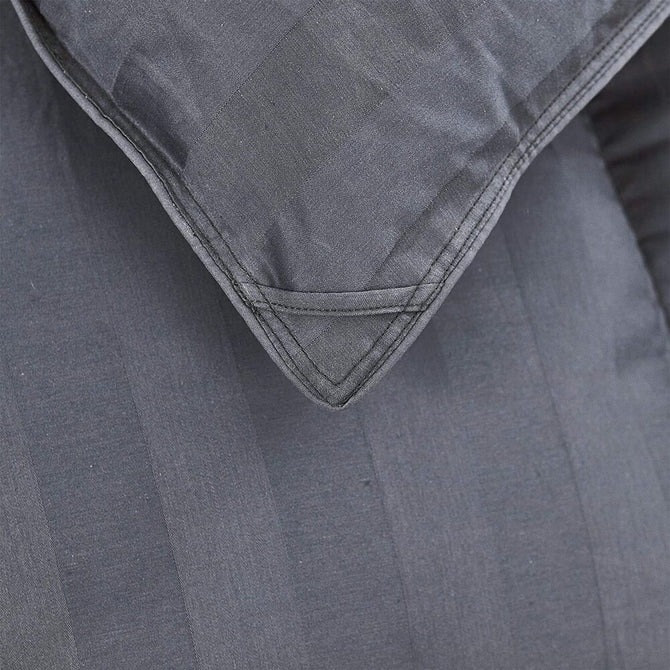 Luxurious Light Weight Goose Down Comforter Duvet, Exquisite Gray Stripe Design, 100% Egyptian Cotton Fabric, 750+ Fill Power, 50 oz Fill Weight