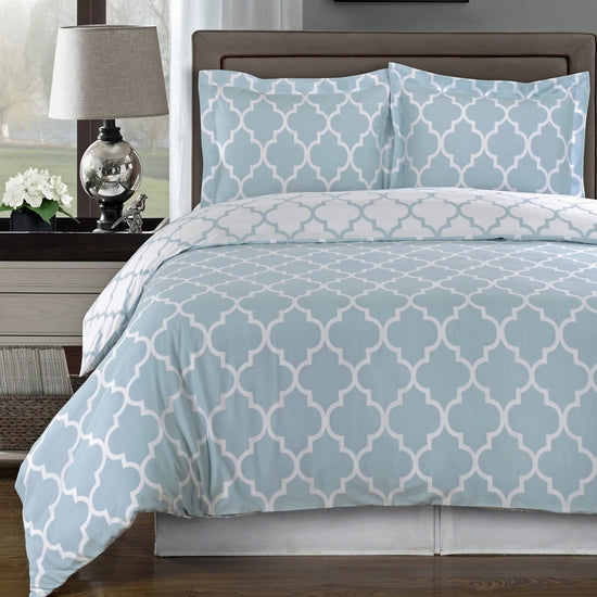Meridian Blue 100% Egyptian Cotton Duvet Cover Set