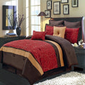 Atlantis Red 8-Piece Comforter Set