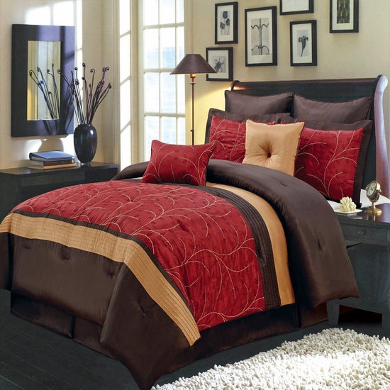 Atlantis Red 8-Piece Comforter Set