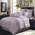 Bliss Purple Luxury 8-Piece Comforter Set