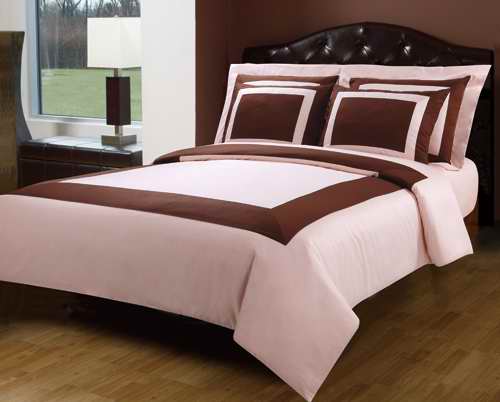 Blush/Chocolate 5-PC Duvet cover set