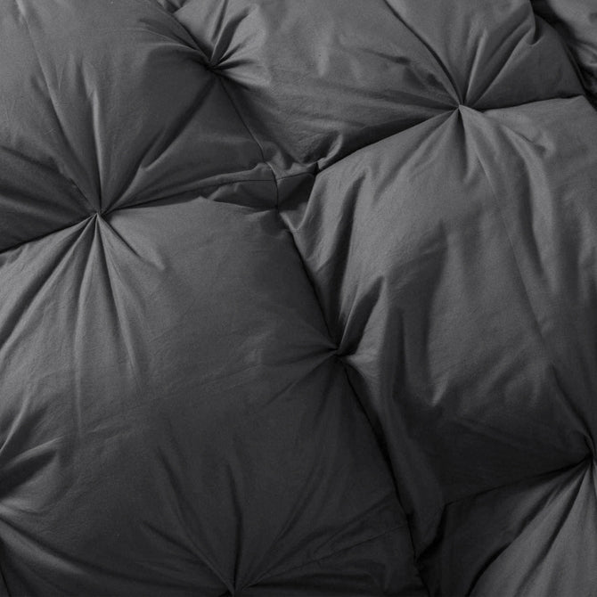 Luxurious All-Season Gray Pinch Pleat Goose Down Comforter Duvet Insert, Premium Pinch Pleat Design, 100% Down-Proof Cotton Cover, 750+ Fill Power, 60 - 80 oz. Fill Weight