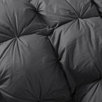 Luxurious All-Season Gray Pinch Pleat Goose Down Comforter Duvet Insert, Premium Pinch Pleat Design, 100% Down-Proof Cotton Cover, 750+ Fill Power, 60 - 80 oz. Fill Weight