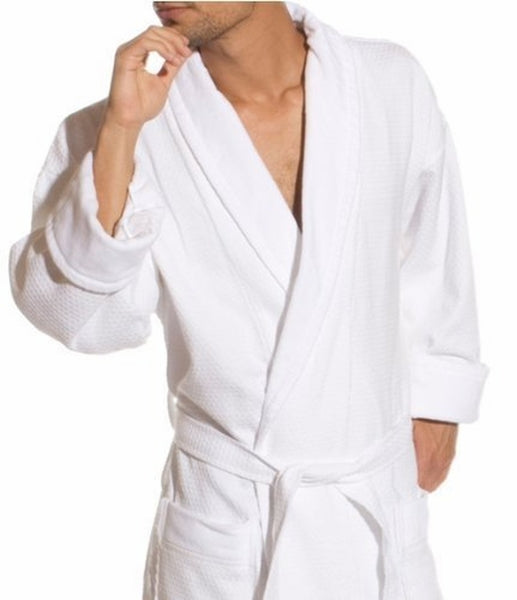 Jacquard Velour Shawl Collar Waffle Weave Bath Robes