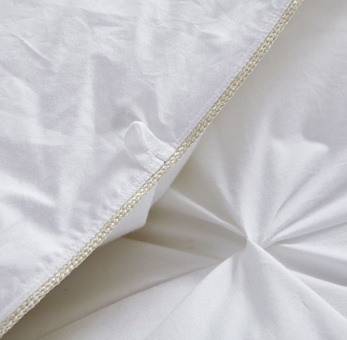 Luxurious All-Season Exquisite Pinch Pleat Design Goose Down Comforter Duvet, 750+ Fill Power, 100% Down-Proof Cotton Cover