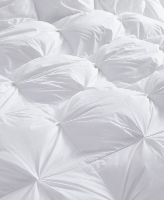 Luxurious All-Season Exquisite Pinch Pleat Design Goose Down Comforter Duvet, 750+ Fill Power, 100% Down-Proof Cotton Cover