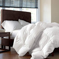 LUXURIOUS FULL / QUEEN Size Siberian GOOSE DOWN Comforter, 1200 Thread Count 100% Down-Proof Cotton, 750FP, 50oz, 1200TC, Hypoallergenic, White Solid