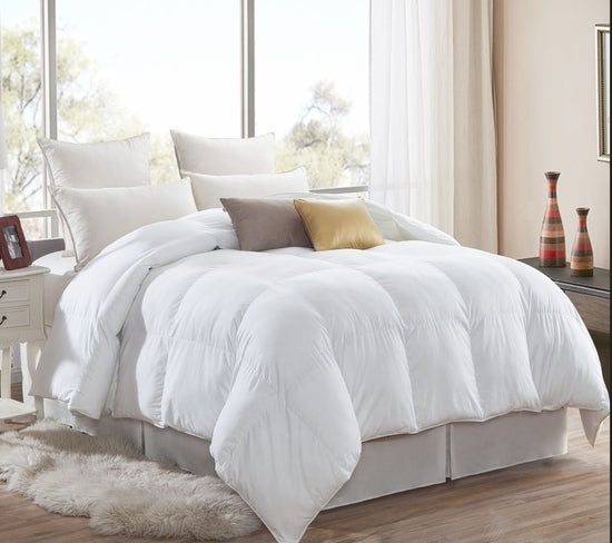 LUXURIOUS Goose Down Alternative Comforter, 600 Thread Count EGYPTIAN COTTON Cover, 750 Fill Power