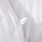 Oversize 500 Thread Count White STRIPE Down Comforter, BAFFLE BOX Construction