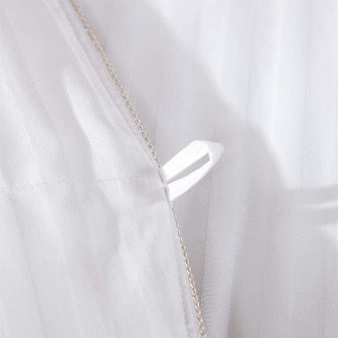 Oversize 500 Thread Count White STRIPE Down Comforter, BAFFLE BOX Construction