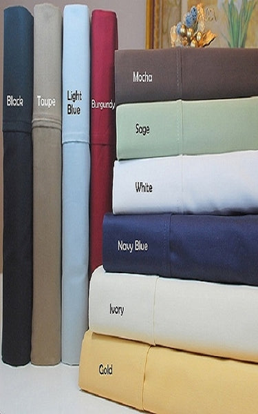 Split King 1000 TC Sheet Set 100% Egyptian Cotton(Style: Solid)