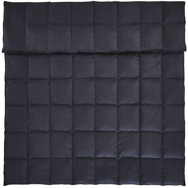 Luxurious All-Season Goose Down Comforter Duvet Insert, Classic Black, Premium Baffle Box, 100% Egyptian Cotton Cover, 750+ Fill Power